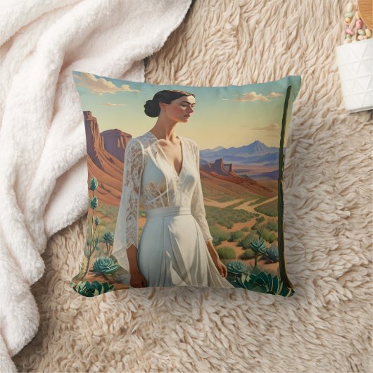 女性が描く美しい風景スピリチュアルアート クッション (ブランケット)