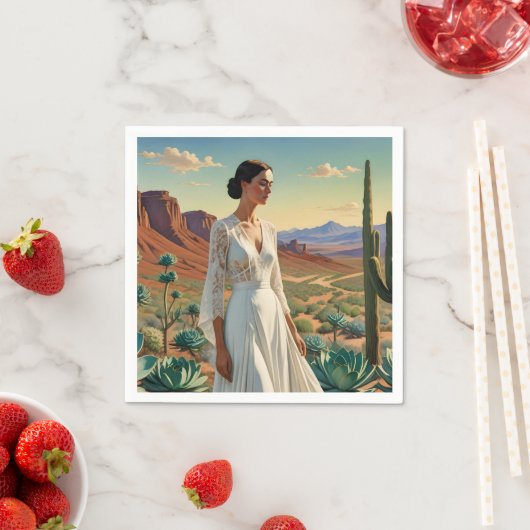 女性が描く美しい風景スピリチュアルアート スタンダードカクテルナプキン (インサイチュ)