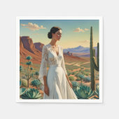 女性が描く美しい風景スピリチュアルアート スタンダードカクテルナプキン (正面)