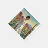 女性が描く美しい風景スピリチュアルアート スタンダードカクテルナプキン (角)