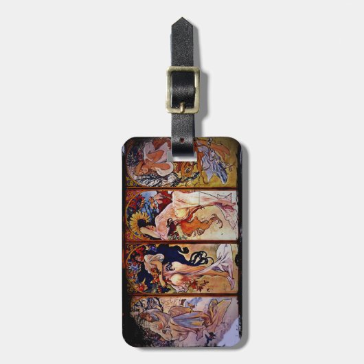 . .女性が擬人化した四季 ラゲッジタグ (正面縦)