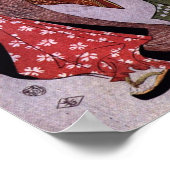 女性が散歩に出かける ポスター (角)