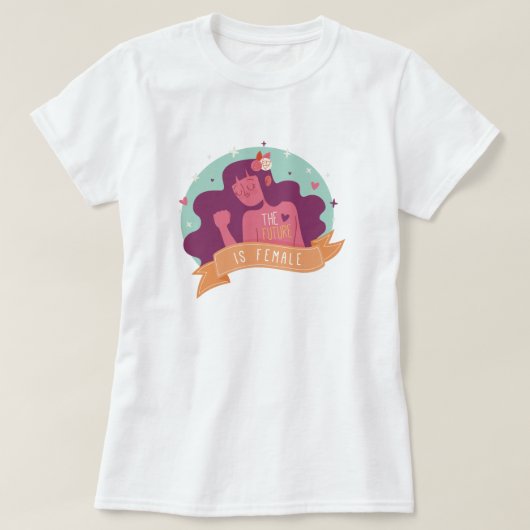 女性が未来を創る Tシャツ (デザイン正面)