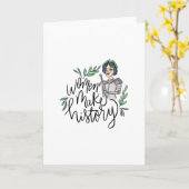 女性が歴史を作る カード (黄色い花)