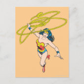 女性が疑問に思投げ縄を2つ持つ ポストカード (正面)