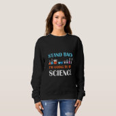 女性が立ち止まって理科生物学を試す スウェットシャツ (正面フル)