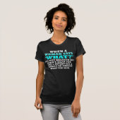 女性が第二のチャンスと言う時 面白いTシャツ Tシャツ (正面フル)