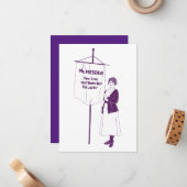 女性が自由を待つ時間 ノートカード (正面/裏面インサイチュ)