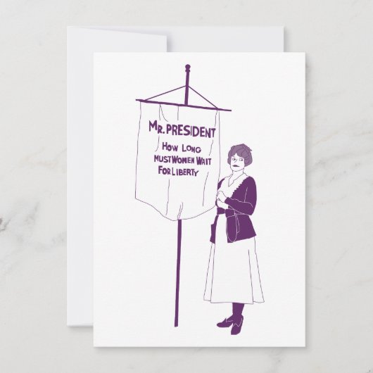 女性が自由を待つ時間 ノートカード (正面)