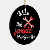 女性が見る女性の自動車整備士  セラミックオーナメント (右)