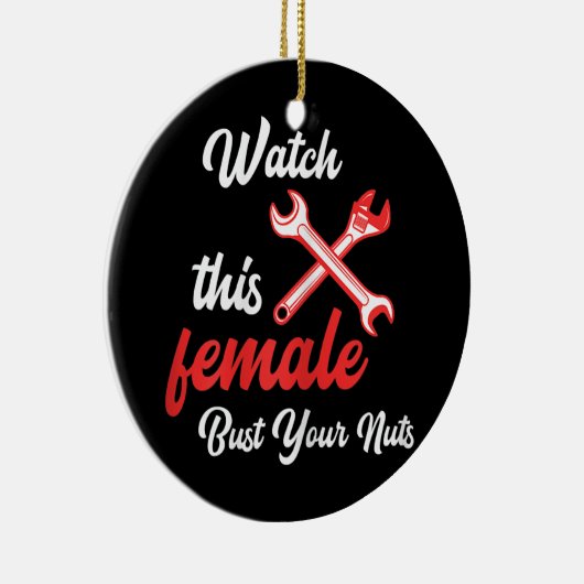 女性が見る女性の自動車整備士 セラミックオーナメント (右)