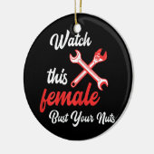 女性が見る女性の自動車整備士  セラミックオーナメント (左)