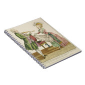 女性が踊る間、バイオリンを演奏している紳士 ノートブック (右側)