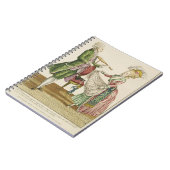 女性が踊る間、バイオリンを演奏している紳士 ノートブック (左側)