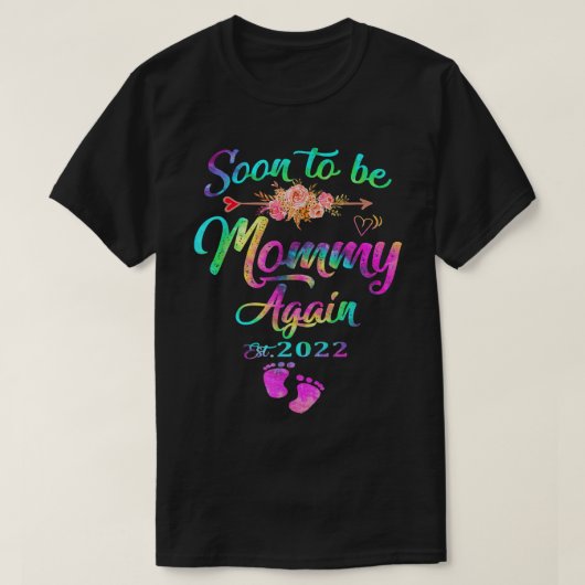 女性が2022年の母の日にまたママに Tシャツ (デザイン正面)