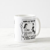 女性が40のクラシックのマグを回す時 コーヒーマグカップ (正面右)