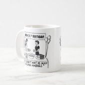 女性が40のクラシックのマグを回す時 コーヒーマグカップ (正面左)