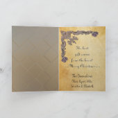 女性くるみ割りカーホリデークリスマス シーズンカード (内部)