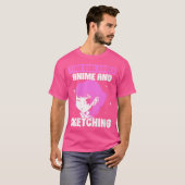 女性この女の子はアニメとスケッチ愛好家Sを愛している Tシャツ (正面フル)