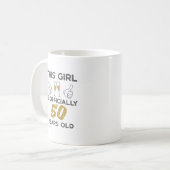 女性この女の子は正式に50年50誕生日 コーヒーマグカップ (正面左)
