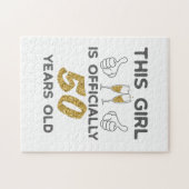 女性この女の子は正式に50年50誕生日 ジグソーパズル (横)