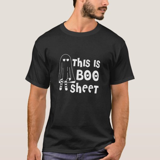 女性これはブーシーシートかわいい幽霊ハロウィーンコスト Tシャツ (正面)