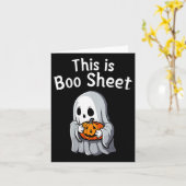 女性これはブーシート面白いハロウィン カード (黄色い花)