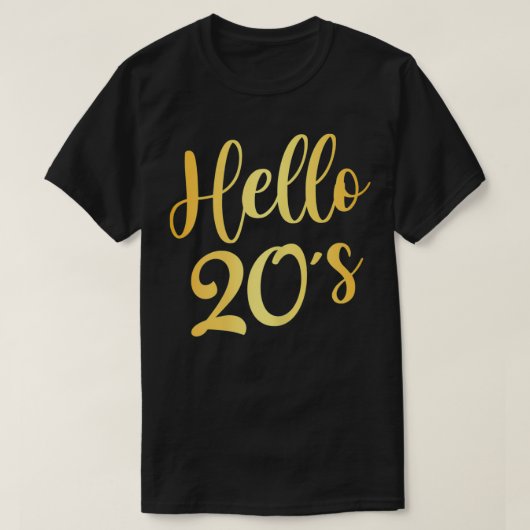 女性こんにちは20の女性20番目の誕生日ギフト20年 Tシャツ (デザイン正面)