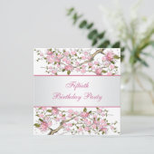 女性さくらんぼブロッサムバースデーパーティー 招待状 (スタンド正面)