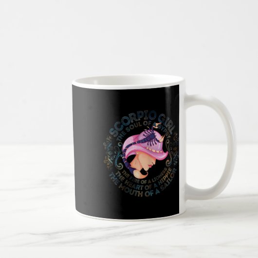 女性さそり座の女の子ジプシーの魂の誕生日H コーヒーマグカップ (右)