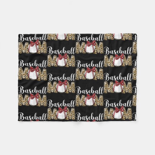 女性たちかわいい野球ママおもしろいマ・デイスポーツ フリースブランケット (正面(横))