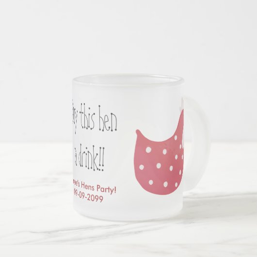 女性だけのパーティーのおもしろいでかわいい花嫁のステインのノベルティのギフト フロストグラスマグカップ (正面右)