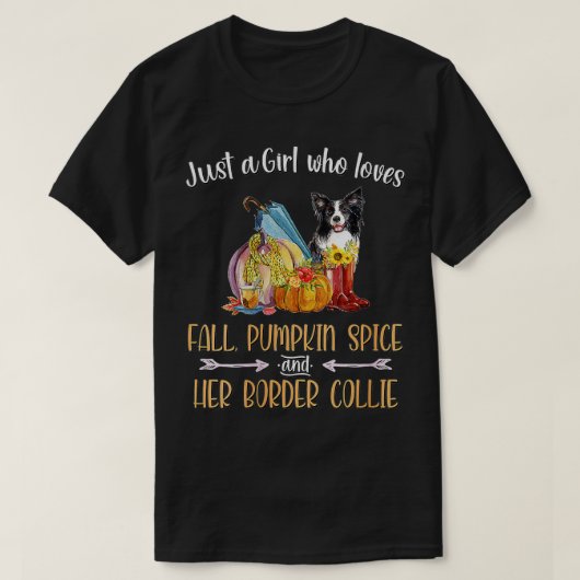 女性だけの女の子は秋パンプキンスパイス&を愛する Tシャツ (デザイン正面)