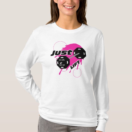 女性ちょうど上昇の重量挙げのフード付 Tシャツ (正面)