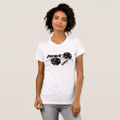 女性ちょうど上昇の重量挙げのTシャツ Tシャツ (正面フル)
