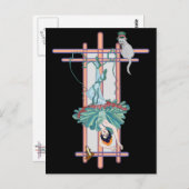 女性つるタロットカード ポストカード (正面/裏面)