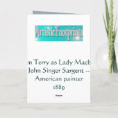 女性としてマクベスヴィンテージエレン・テリー カード (裏面)