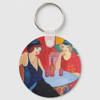 女性とのキーチェーンカフェ キーホルダー