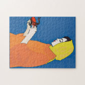 女性とクロウフィッシュジグソーパズル ジグソーパズル (横)