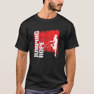 女性とジャンピのための縄跳び縄跳び Tシャツ