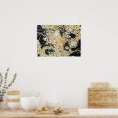 女性とデイジーアールヌーボーポスター ポスター (キッチン)