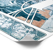 女性とバラ,ミュシャ ポスター (角)