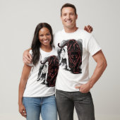 女性とヒョウ Tシャツ (ユニセックス)