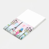 女性とピかわいらしンクのハートバルーン – アイラブパリ ポストイット (アングル)