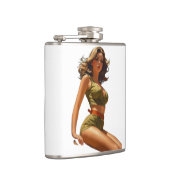 女性とフラスコ フラスク (右)