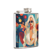 女性とフラスコ フラスク (右)