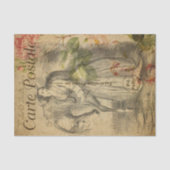 女性とフランスの馬の切り離しのエフェメラのスケッチ 薄葉紙 (正面)