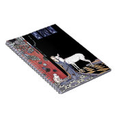 女性とホワイトポーンヴィンテージ魔法ウィッチアート ノートブック (右側)