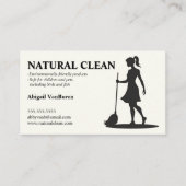 女性とモップ清掃清掃清掃清掃清掃清掃清掃清掃 名刺 (正面)