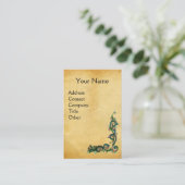 女性と一角獣ライオン、花、動物の羊飼い 名刺 (スタンド正面)